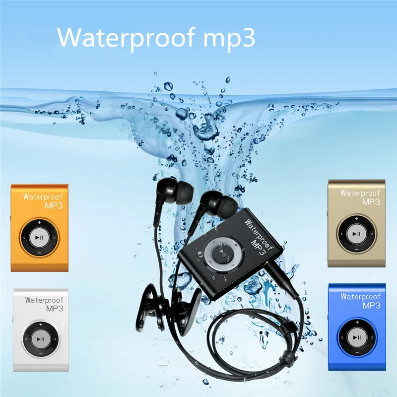 New 4GB IPX8 Waterproof MP3 Player Swimming Diving Surfing Sports Headphone Music Player with FM Clip Walkman MP3 Player