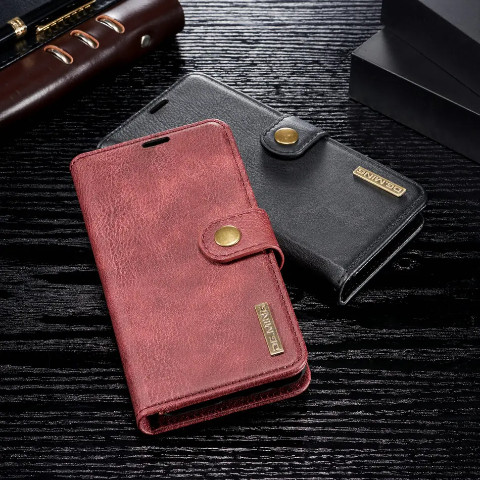 DG. MING Роскошный кожаный чехол 2 в 1 для samsung Galaxy J6, Магнитный съемный держатель для карт, кошелек, чехол для J6 Plus чехол