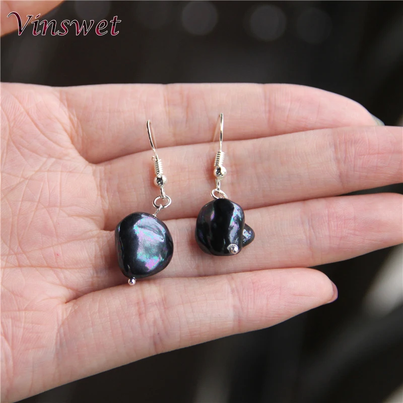 Женские Висячие серьги с натуральным кристаллом модные геометрические