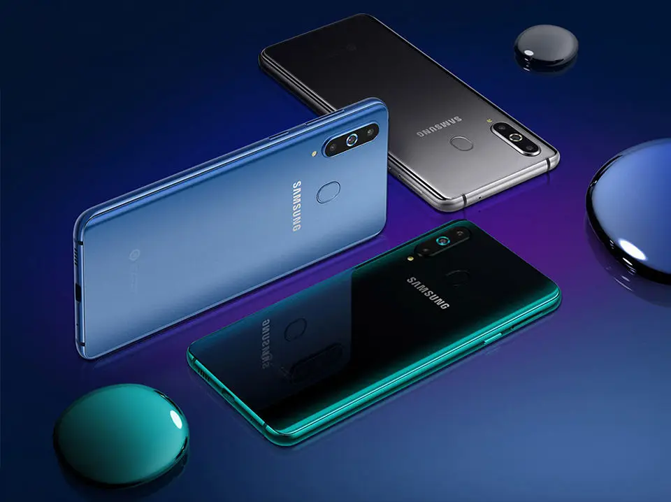 Samsung Galaxy A8s смартфон 6,4 дюймов FHD Snapdragon 710 Otca core 6/8 ГБ 128 Три задних камеры 3400 мАч NFC Android сотовый телефон