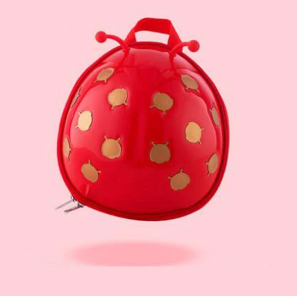 Beetle Red26x23x13 Детские маленькие школьные сумки милые рюкзаки для маленьких девочек с героями мультфильмов морковь Жук маленькие дети водонепроницаемые Наплечные сумки для мальчиков унисекс - Цвет: Beetle Red26x23x13