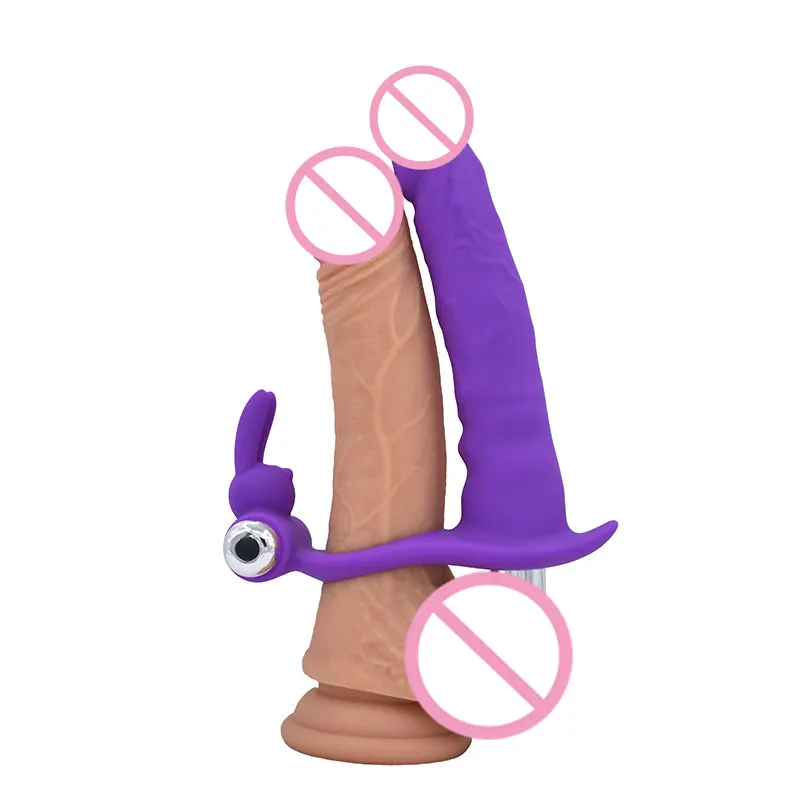 Anal Plug Dildo Vibrator with Ring On Penis G-spot Stimulator Vibrating Butt Sex Toys For Men Women Masturbator | Красота и здоровье