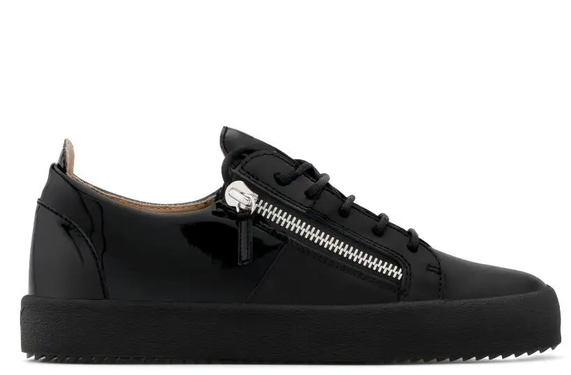 Мужские кроссовки на толстой плоской подошве с молнией лоскутные большой размер