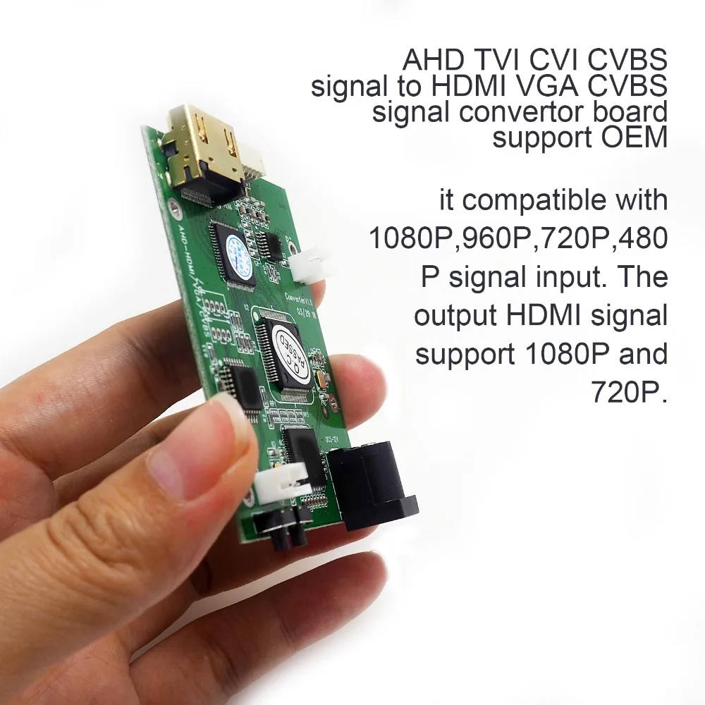 AHD41 4 в 1 HD видео сигнальный преобразователь Плата AHD TVI CVI CVBS сигнал к HDMI VGA