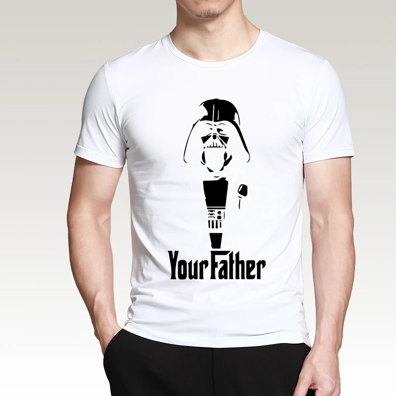 Звездные войны Йода/Дарт Вейдер Футболка 2017 Летом Случайные Мультфильм Мужчины