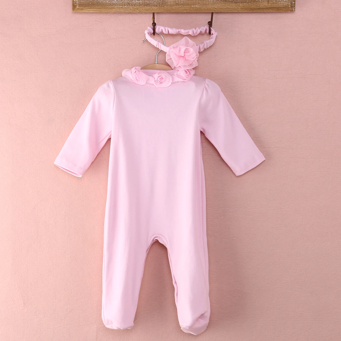 2 шт. Детский комбинезон с длинным рукавом и повязкой на голову|set pink|set outfitset girl |