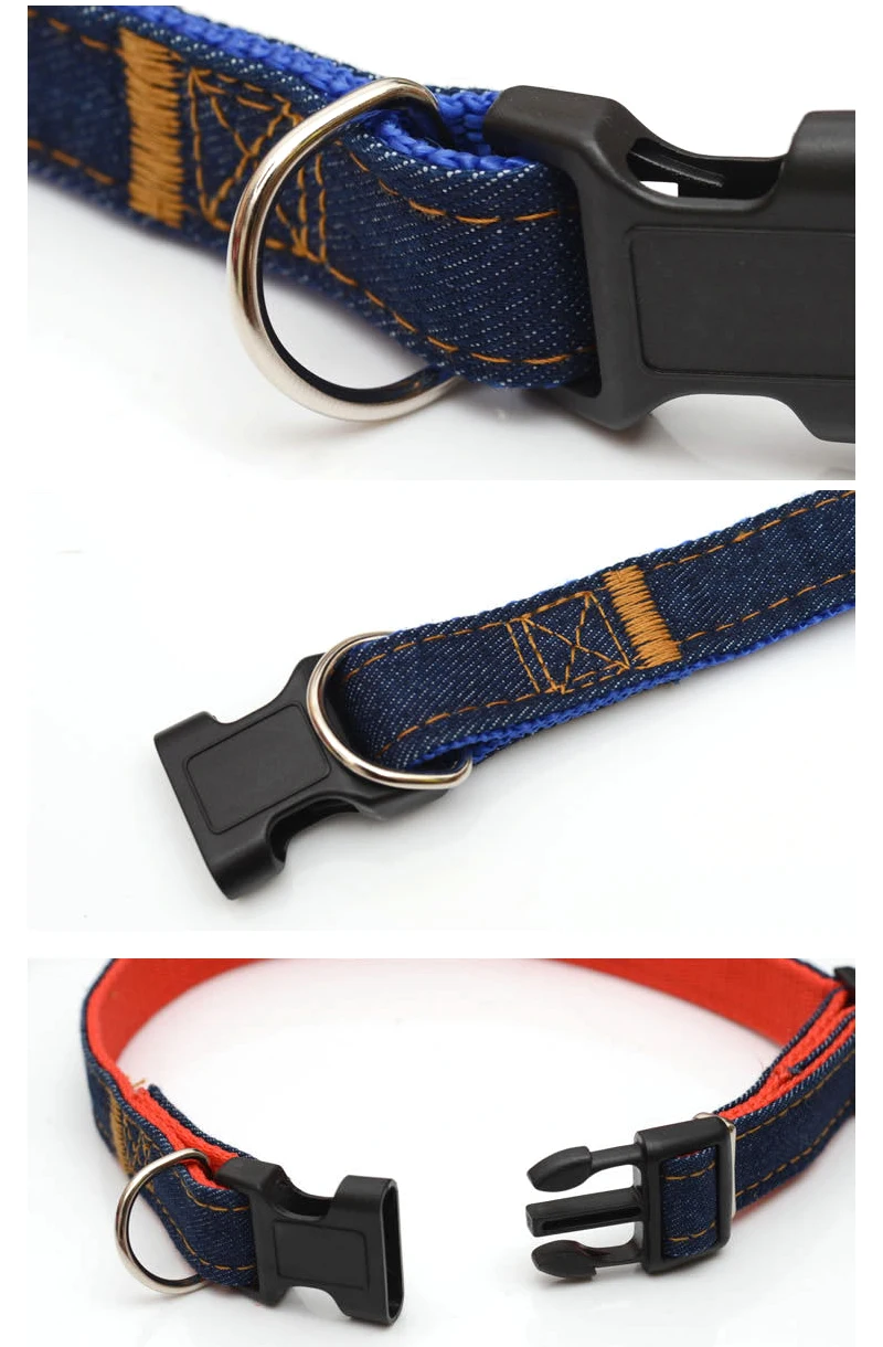 Прочный S/M/L джинсовый ошейник для собак, кошек, джинсовый поводок, ошейник для собак, поводок для собак, безопасная Тяговая веревка, свинцовый ошейник, подарки