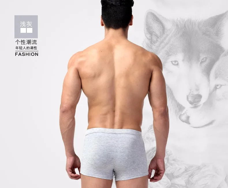 Хлопок волк underwear боксер мультфильм 3d трусы пениса чехол мужской трусы sheer мужские трусы смешные трусы бренд