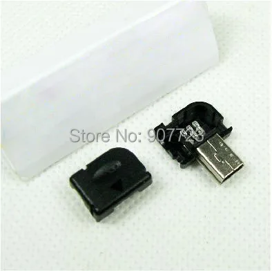 

10pc DIY Right Angel 90 Degree Long Mini USB Type B Male 5pin three Piece Assembly Connector Plug Socket