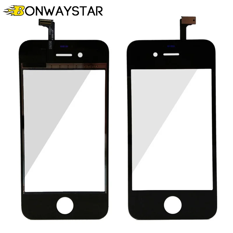 Высокое качество для iphone 4/4s сенсорный экран дигитайзер передняя внешняя