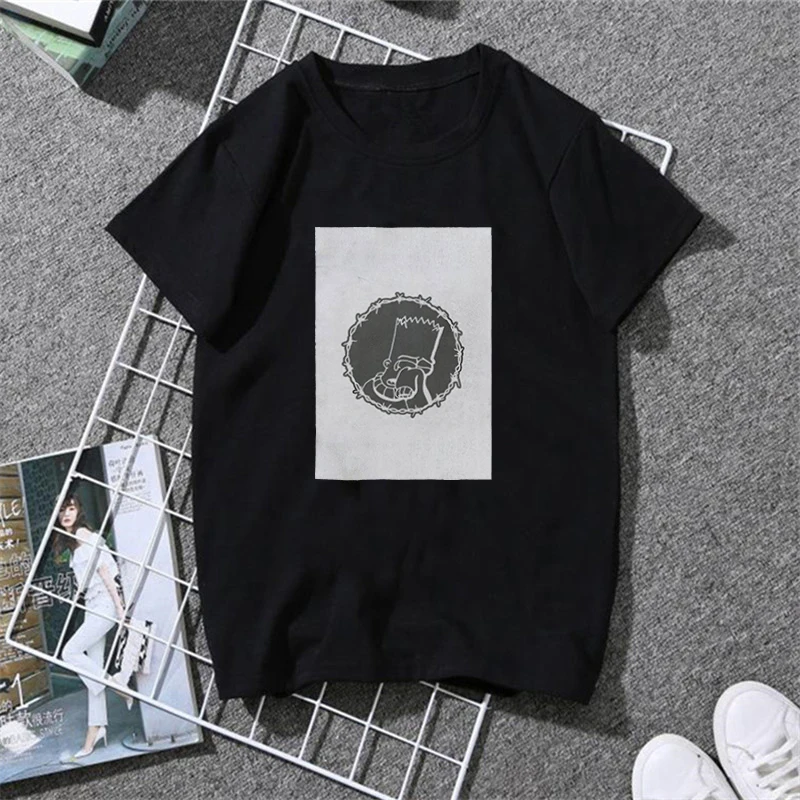 2019 Забавный Симпсон мультфильм последняя футболка Женская Harajuku эстетика