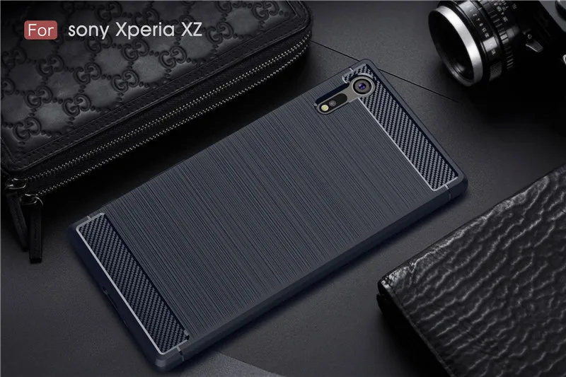 Роскошный чехол из углеродного волокна и ТПУ для sony Xperia XZ XZ2 XZ3 XA1, Ультра мягкий защитный чехол для sony XZ Премиум XZS чехол, защитный чехол