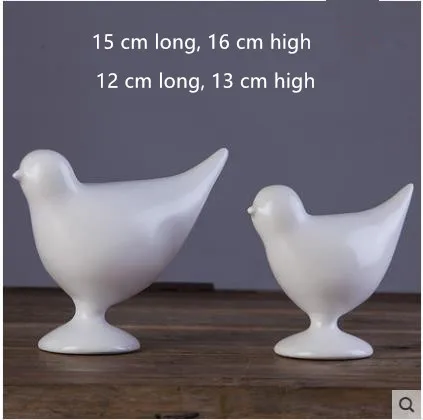 Креативные белые керамические украшения для влюбленных птиц настольные дома и