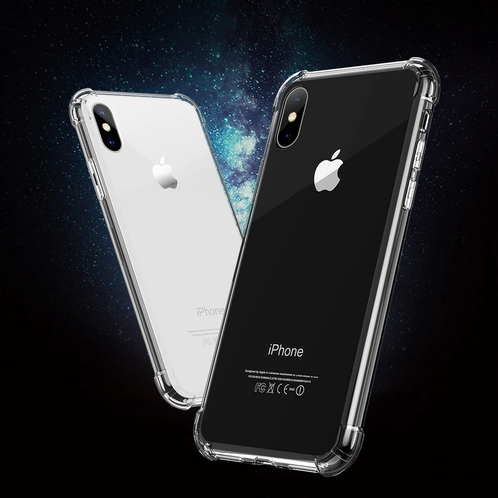 FLOVEME чехол для телефона iPhone 6 6S 7 8 Plus X прозрачный противоударные на айфон Ясно