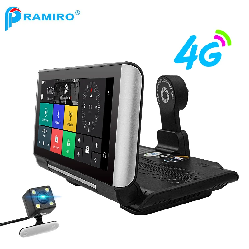 Pramiro 7 дюймов 4 г GPS Navi и Видеорегистраторы для автомобилей 2 в одном android5.1