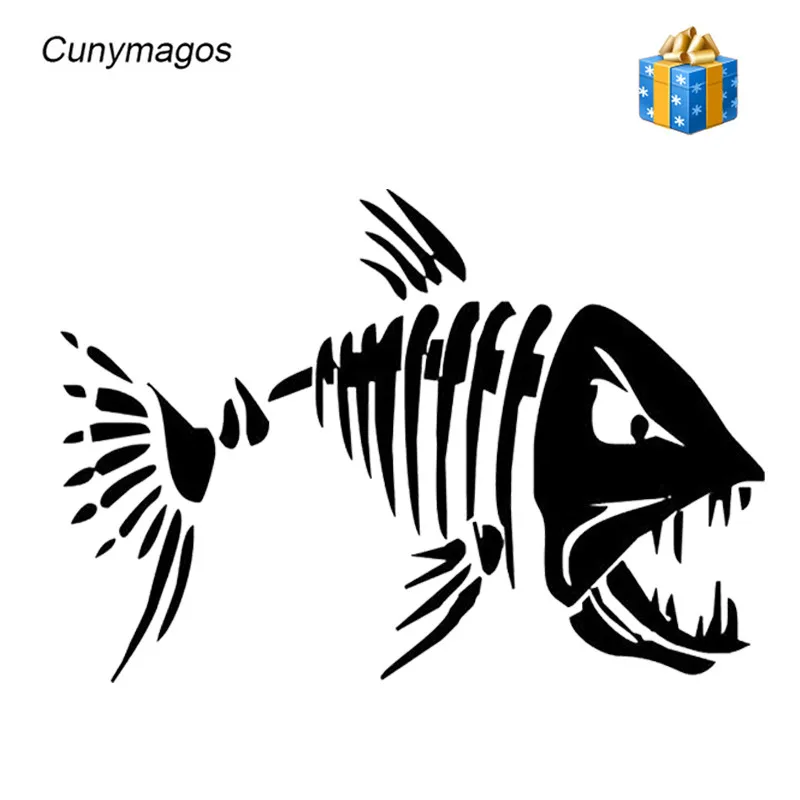 Забавная наклейка Mad Fish украшение для стекла автомобиля виниловые наклейки