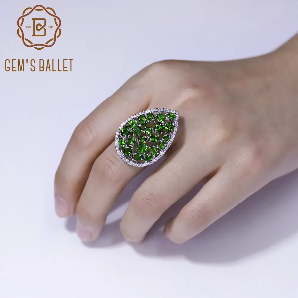 Женское кольцо GEM'S BALLET колечки из 100% стерлингового серебра 925 пробы с