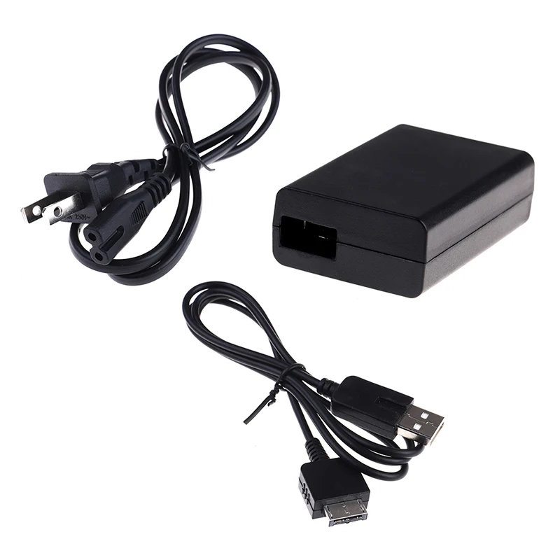 ЕС вилка для PS Vita PSV AC адаптер питания Конвертация зарядное устройство + USB кабель