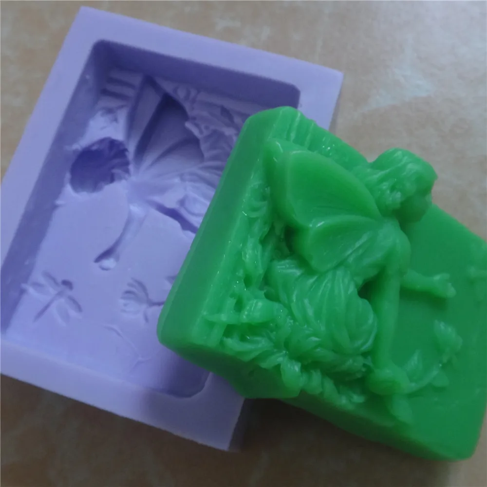Цветочная силиконовая форма в виде ангела для мыла декоративная изготовления