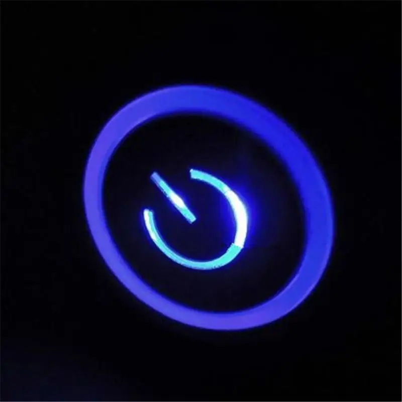 12 В 16 синий светодиод символ питания Ангел глаз кнопочный металлический вкл/выкл