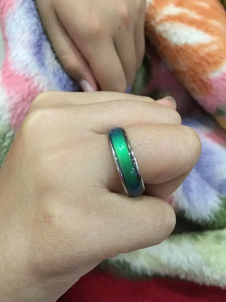 Кольцо в стиле хип хоп с изменяемой температурой кольца для настроения женщин и