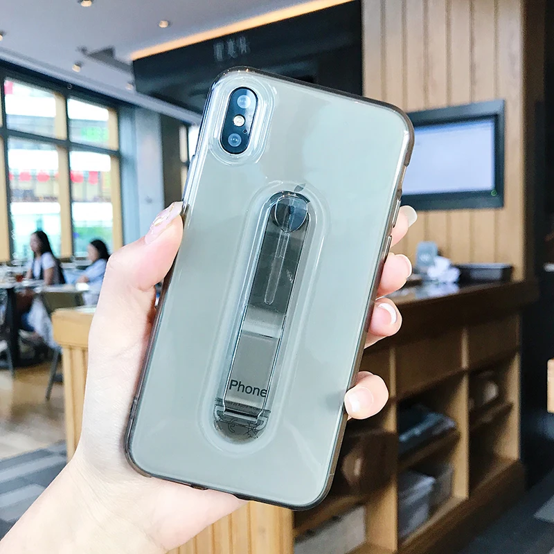 Мягкий прозрачный чехол из ТПУ для iphone X XS MAX XR 5 5S se 6 7 6s 8 Plus с держателем-кольцом
