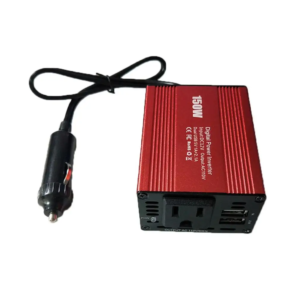 150 Вт автомобильный инвертор Зарядное устройство Dc12 для Ac110/220V Dual Usb Автомобильное