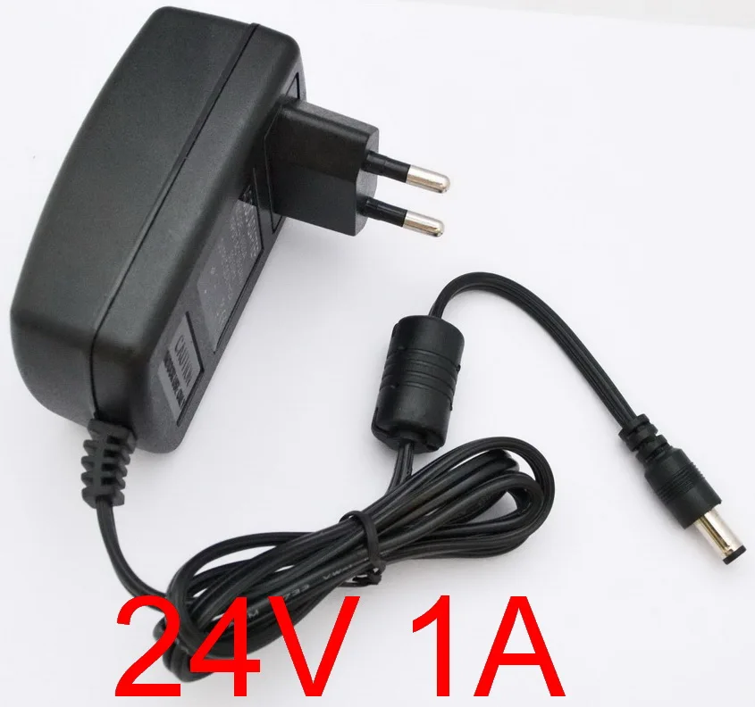 1 шт. DC 5V 4A 15V 2A 22V 1A 23V1A 24V 1A 25V 1A AC 100v-240vконвертер импульсный адаптер питания ЕС DC 5,5 мм x 2,1-2,5 мм - Цвет: 24V 1A