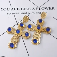 2019 retro cross long sun flower earrings fashion jewelry