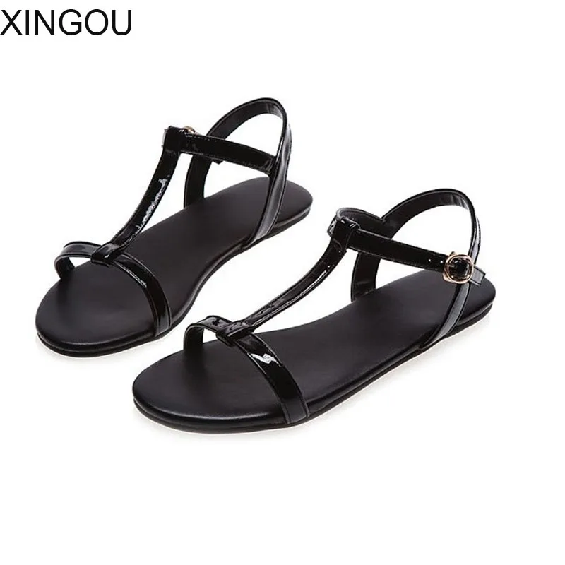 Новые женские босоножки из PU искусственной кожи в сдержанном стиле мода 2018