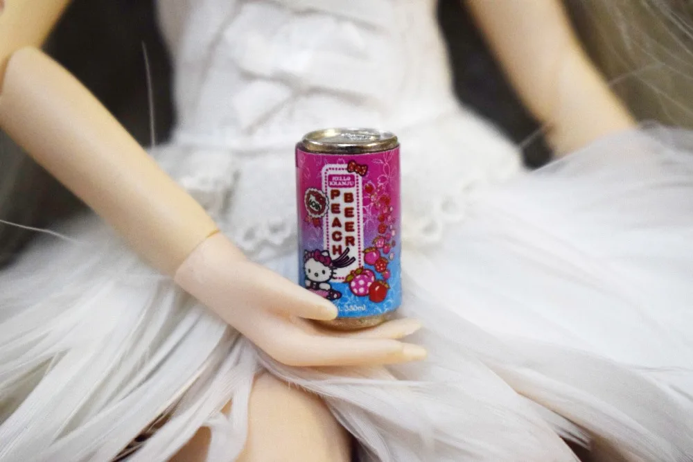 Симпатичные 6 шт./партия 1:6 весы миниатюрные hello kitty напитки миниатюрная кукольная кухня игрушки в виде угощений аксессуары