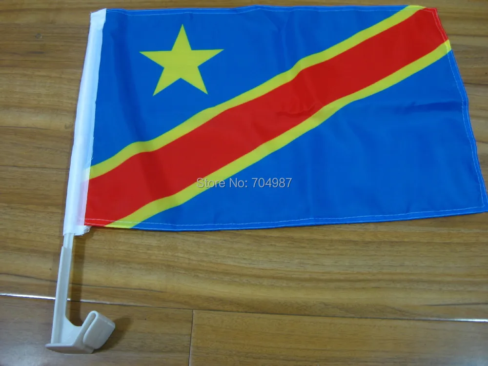 

30 x 45 cm Zaire du Za re car window banner flag free shipping