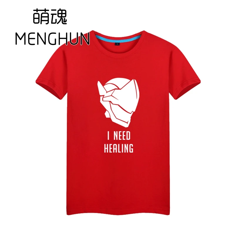Новые футболки OW fans футболка с короткими рукавами из 100% хлопка Genji I need healing