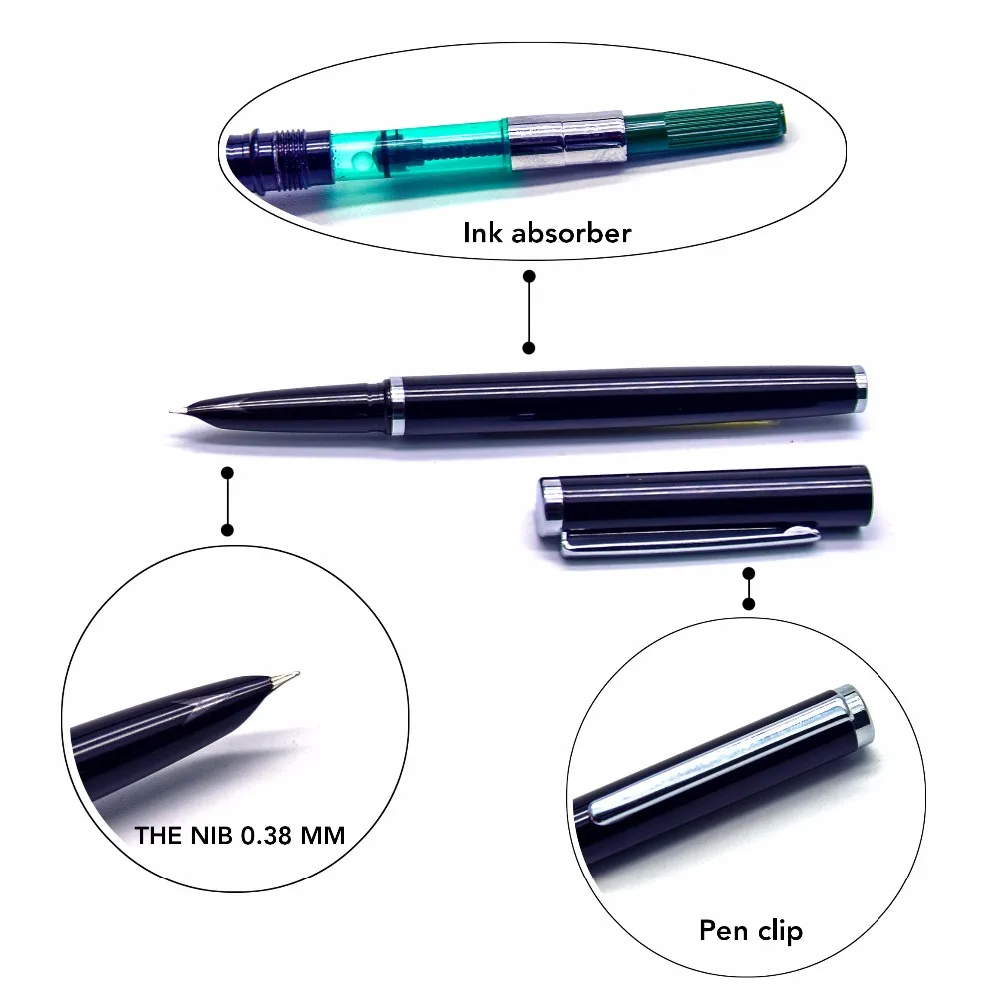 CCCAGYA D033 чернильная ручка 4 цвета 0,38 nib узнать офис школьный канцелярский подарок металлическая Элитная ручка отель бизнес пищущая перьевая ручка
