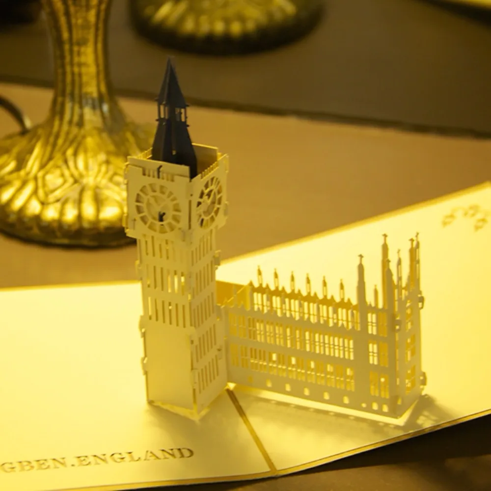 3D Ручная работа бумажные пользовательские поздравительные открытки сувенирные