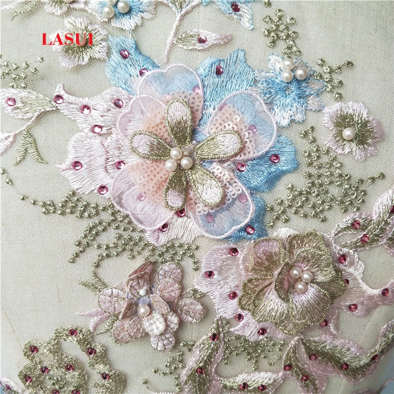 LASUI 35 см * 28 Красивые Изящные 3D Блестки из бисера паста алмазная Кружевная