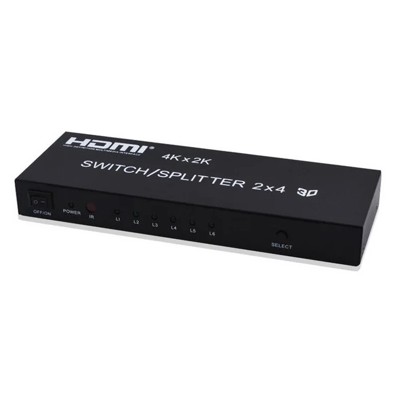 2x4 Switcher HDMI порт для PS3 PS4 Xbox 360 PC DV DVD HDTV 1080P 2 входа 4 выхода v1.4 4K
