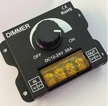 Регулятор яркости led с регулируемой частотой, вход 12 ~ 24 В постоянного тока, выход: 1 канал; Выходной ток: 30 А; 300 Гц/500 Гц/700 Гц/1 кГц/5 Гц/10 ч