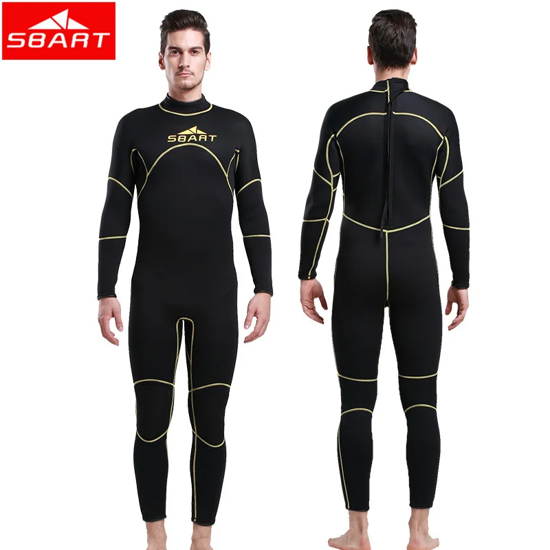 SBART New 3MM Neoprene Triathlon Wetsuit Men Spearfishing Wet Suit Mens Fishing Swimming Surfing Diving Plus Size XXL Q1016 | Спорт и