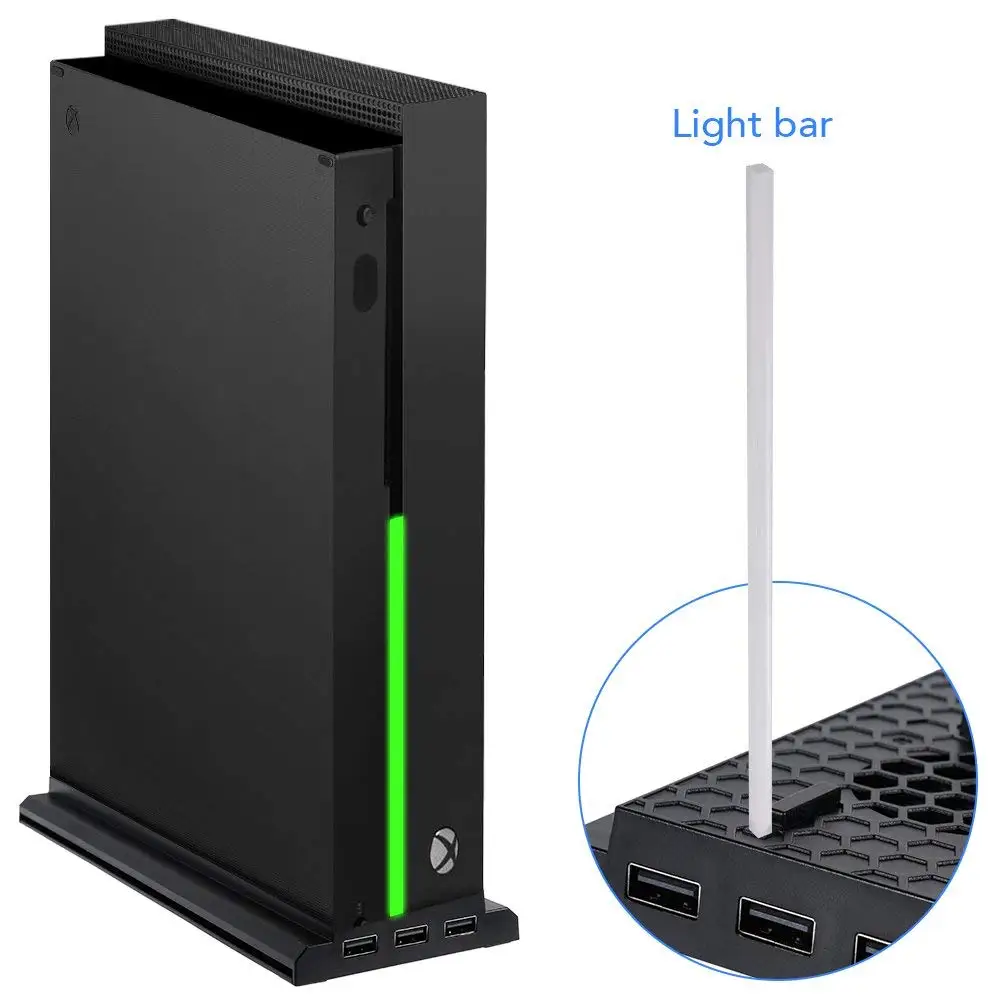 Вертикальная подставка для Xbox One X игровая Консоль геймпад контроллер охлаждающий вентилятор с 3 портами usb поддержка зарядное устройство для Xbox One контроллер