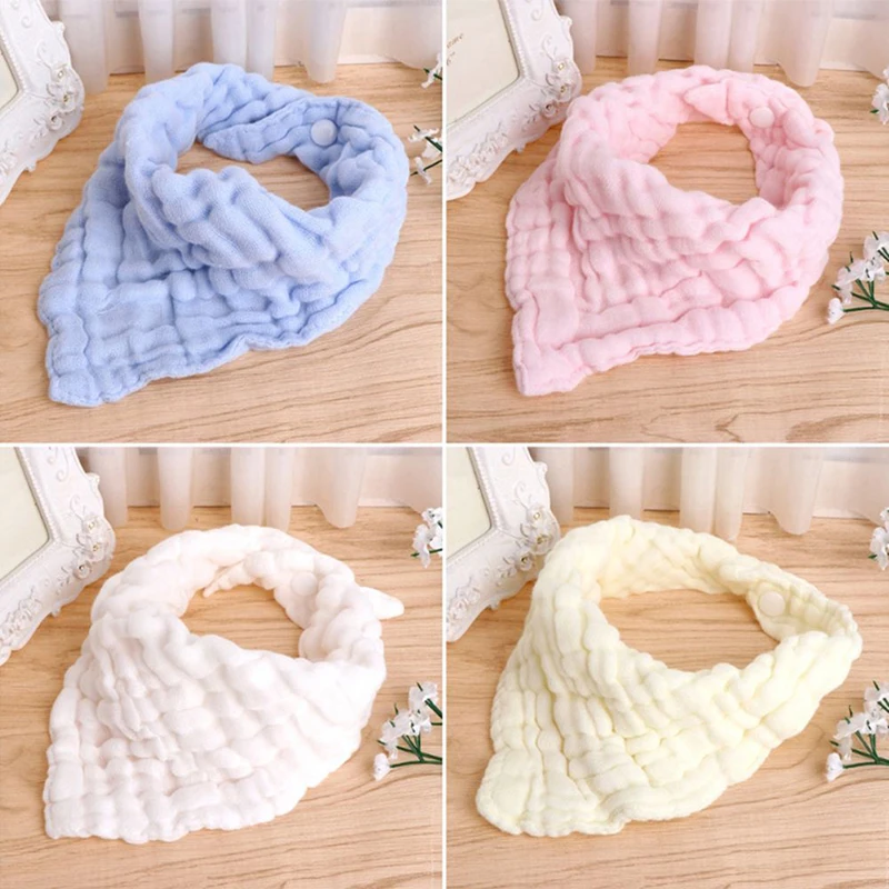 

New Hot Baby Simple Design Soft Pure Cotton Blend Gauze Bibs Burp Cloths Saliva Towel Feeding Triangle Bandana Neonatal Towels