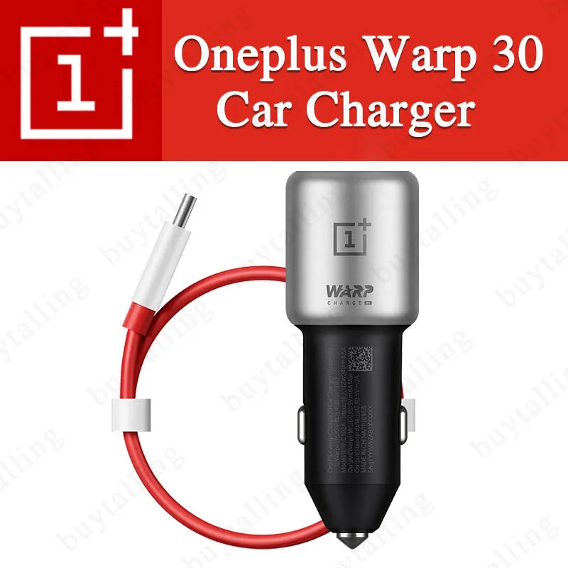 Оригинальное автомобильное зарядное устройство Oneplus Warp Charge 30 5 В 6 А макс. для 7 Pro
