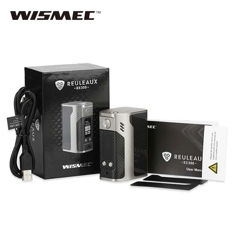Оригинальный Wismec рел RX300 TC мод бокс 300 Вт углеродное волокно VW/TC-Ni/TC-Ti/TC-SS/TCR режим vape