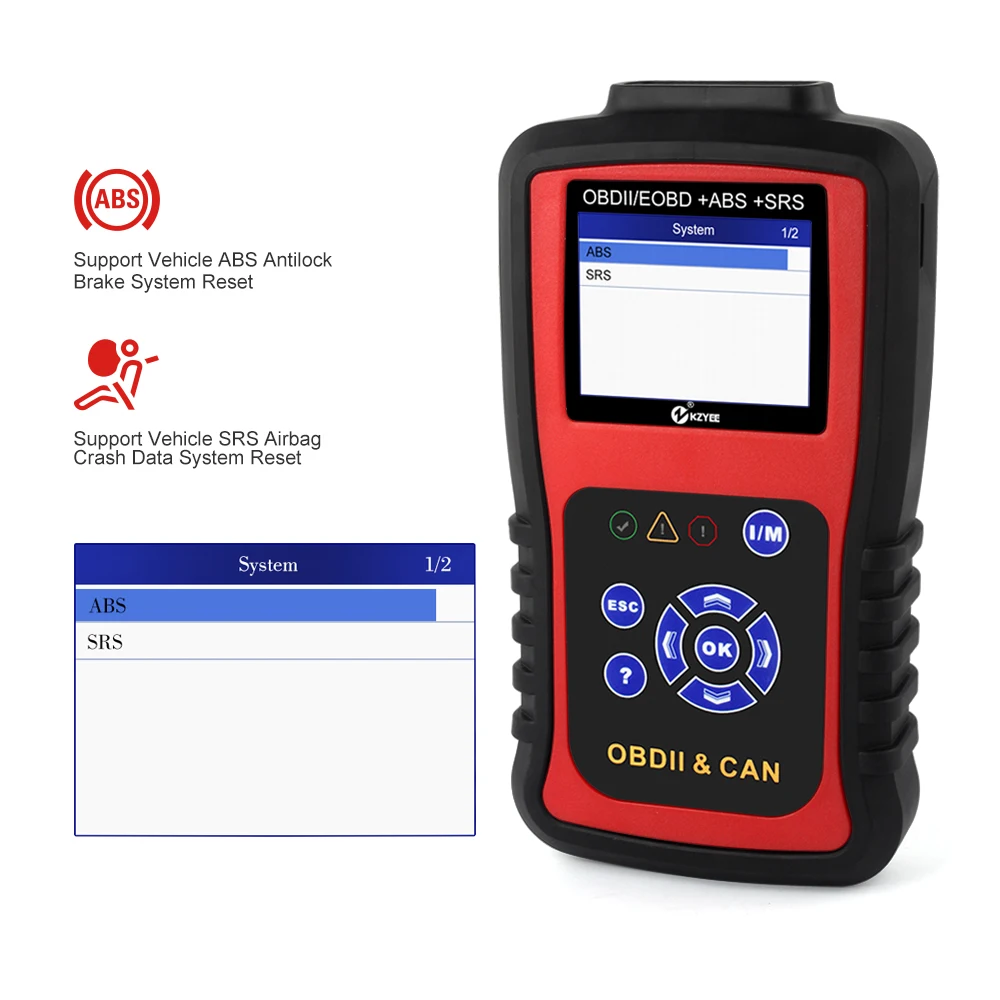 KZYEE KC501 Автомобильный сканер Проверяющий двигатель ABS SAS Airbag OBD 2 автоматический