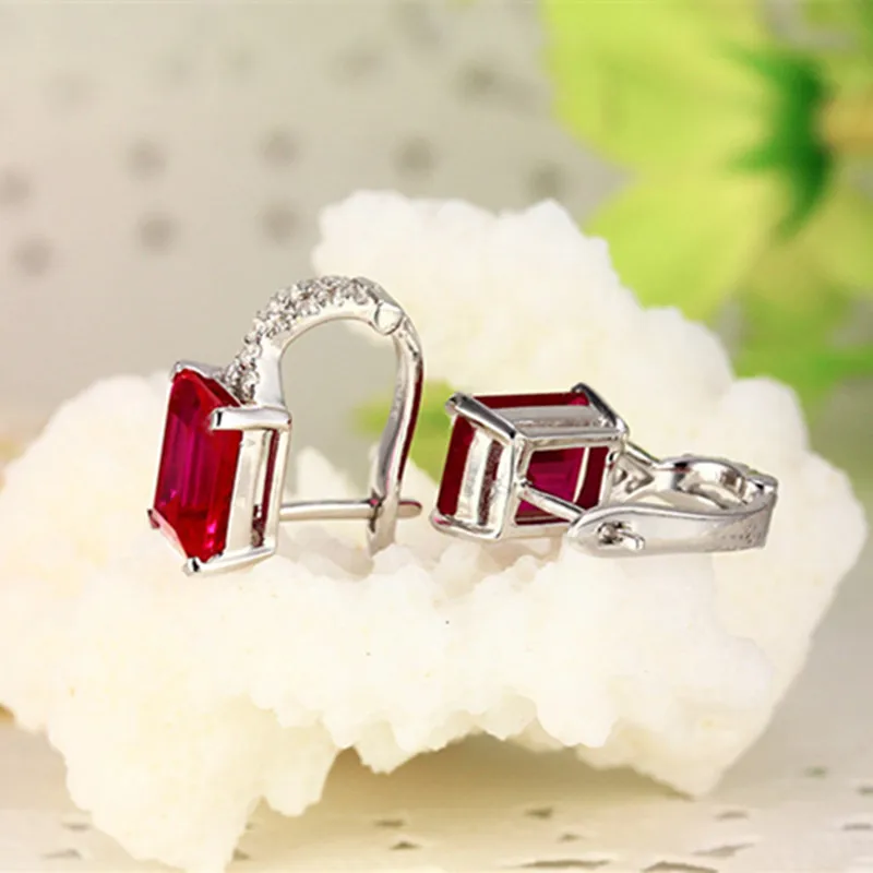 5.51ct синтетический красный корунд 7x9 мм геометрические ювелирные изделия из