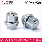 20 шт. шестигранные гайки M12 x 1,5 liga abrir roda para FIESTA для ford FOCUS Turnier KA MONDEO C-MAX KUGA sonda