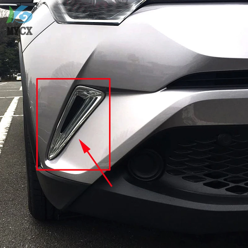 2 шт. ABS хромированные автомобильные задние противотуманные фары, декоративная крышка, автомобильные аксессуары для Toyota C-HR CHR C HR
