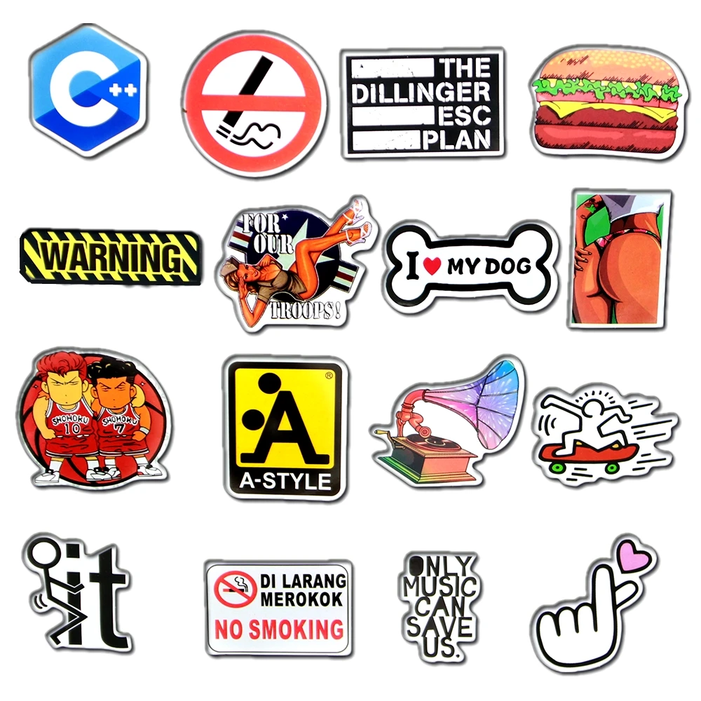 50 шт./упак. классический веселая Стиль граффити наклейки для шлем стикеры на