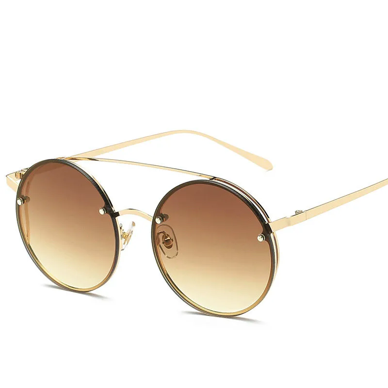 Маленькие круглые очки Для женщин Брендовая Дизайнерская обувь море Цвет