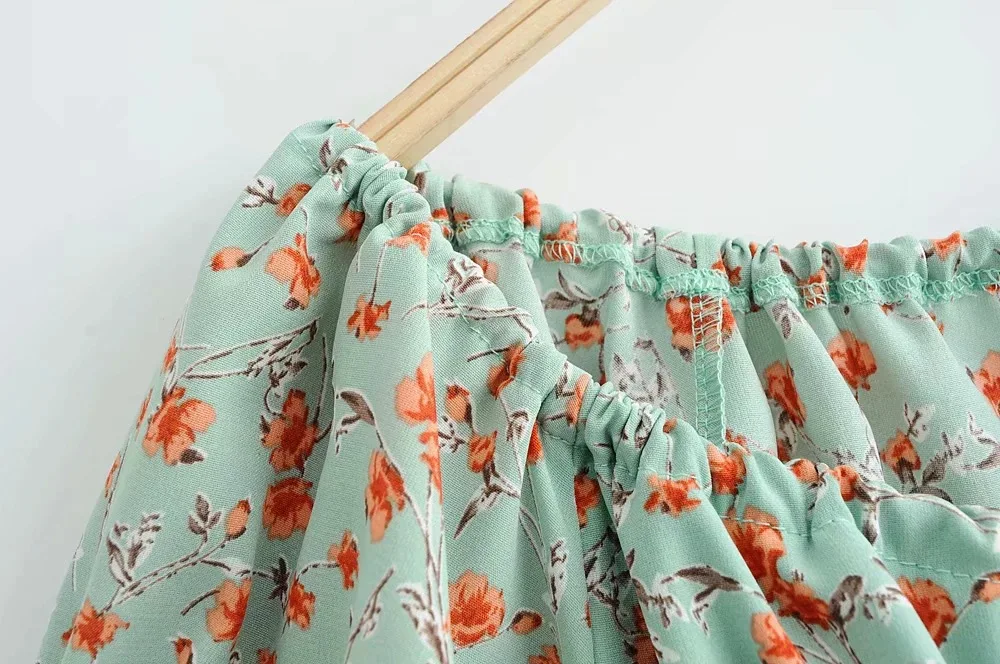 Женское винтажное пляжное платье с принтом летнее повседневное мини эластичной